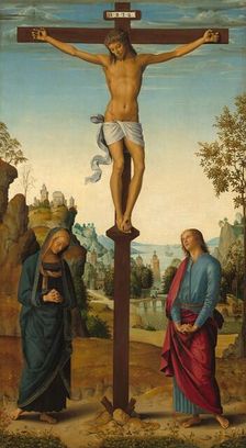 The Crucifixion with the Virgin, Saint John, Saint Jerome, and Saint Mary Magdalene..., c. 1482/1485 Creator: Perugino