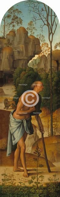 The Crucifixion with the Virgin, Saint John, Saint Jerome, and Saint Mary Magdalene..., c. 1482/1485 Creator: Perugino.