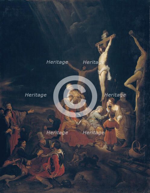 The Crucifixion;Christ on the Cross, 1647-1650. Creator: Flinck, Govert, workshop of;Eeckhout, Gerbrand van den.