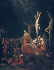 The Crucifixion;Christ on the Cross, 1647-1650. Creator: Flinck, Govert, workshop of;Eeckhout, Gerbrand van den