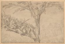 The Crucified Christ as the Tree of Life with Monks and Nuns, c. 1639. Creator: Laurent de La Hyre (French, 1606-1656)