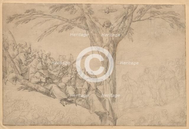 The Crucified Christ as the Tree of Life with Monks and Nuns, c. 1639. Creator: Laurent de La Hyre (French, 1606-1656).