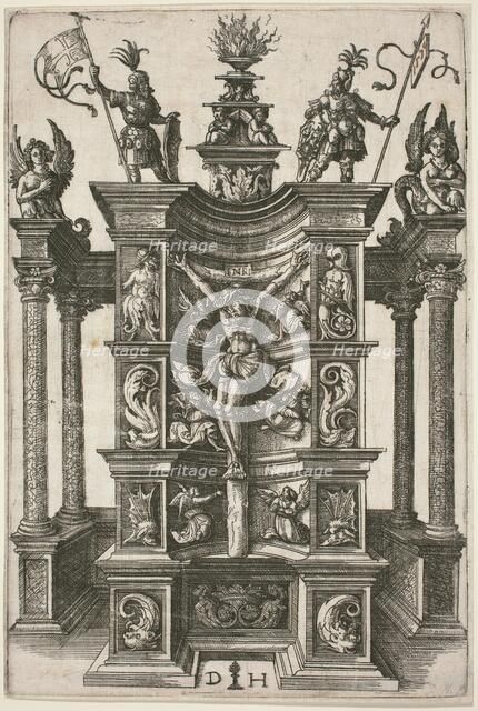 The Crucified Christ in a Decorated Niche. Creator: Daniel Hopfer.