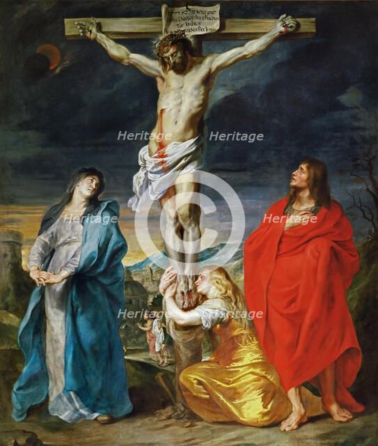 The Crucified Christ with the Virgin Mary, Saints John the Baptist and Mary Magdalene. Artist: Dyck, Sir Anthony van (1599-1641)