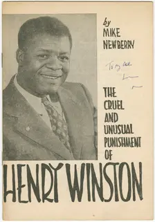 The Cruel and Unusual Punishment of Henry Winston 1958-1961. Creator: Unknown