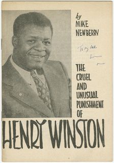 The Cruel and Unusual Punishment of Henry Winston 1958-1961. Creator: Unknown