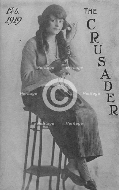 The Crusader, Feb. 1919; Miss Marie Fraine; Cover page, 1918-1922. Creator: Unknown.