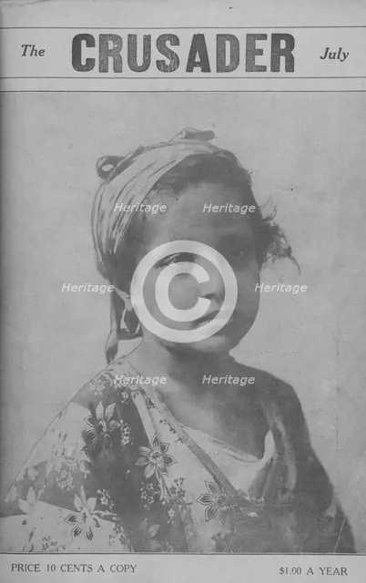 The Crusader, July; North African girl; Cover page, 1918-1922. Creator: Unknown.
