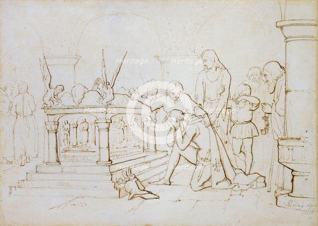 The Crusader's Return, 1840. Artist: John Everett Millais.