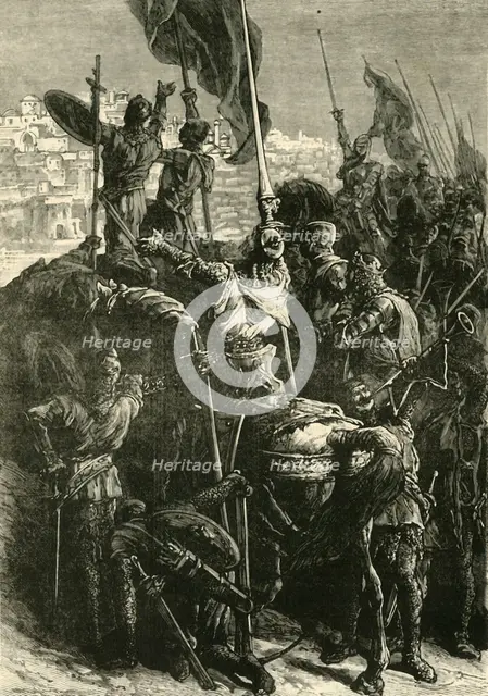 'The Crusaders Before Jerusalem', (1099), 1890. Creator: Unknown.