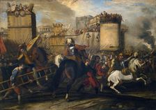 The Crusaders capture Jerusalem, c1635-1650. Creator: Falcone, Aniello (1600/7-1665)