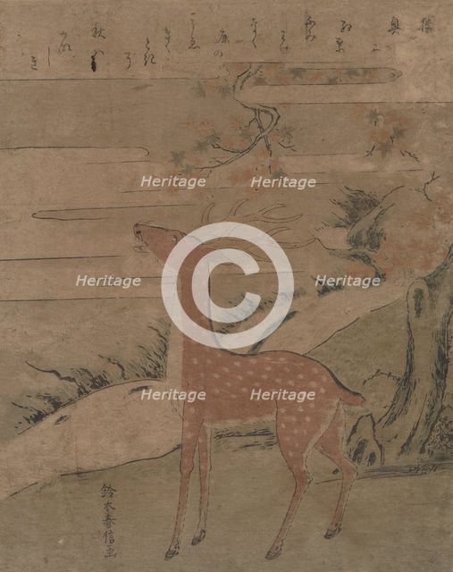 The Cry of the Stag, ca. 1760., ca. 1760. Creator: Suzuki Harunobu.