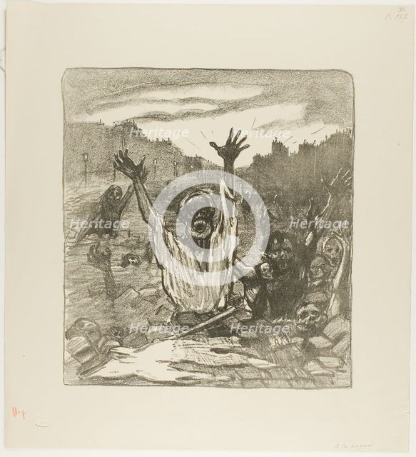 The Cry of the Streets!, February 1894. Creator: Theophile Alexandre Steinlen.