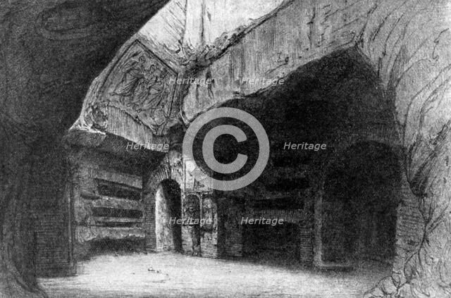 The crypt of St Cecilia, the Catacombs, Rome, Italy, 1935.Artist: Anderson