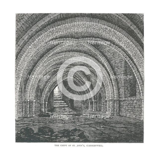 The Crypt of St.John's, 1878. Artist: Unknown