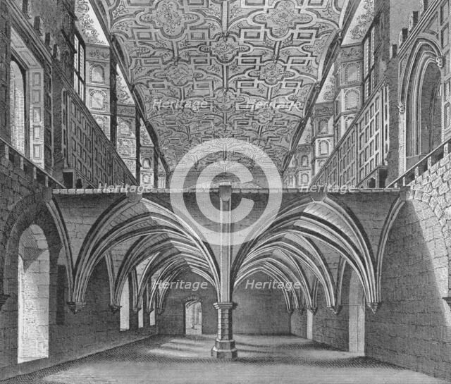 The crypt of the Nunnery of St Helen, Bishopsgate, City of London, c1819 (1906). Artist: William Capon.