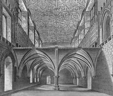 The crypt of the Nunnery of St Helen, Bishopsgate, City of London, c1819 (1906). Artist: William Capon