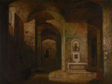 The Crypt of the San Martino ai Monti Basilica in Rome, c1810-1815. Creator: Francois-Marius Granet