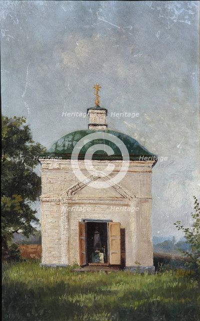 The Crypt Chapel of Mikhail Lermontov in Tarkhany, 1883. Artist: Mezentsov, A.S. (active 1880s)