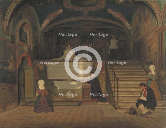 The Crypt in the Monastry of San Benedetto in Subiaco, Italy, 1843. Creator: Martinus Rorbye.