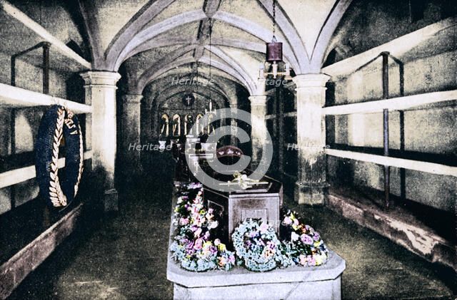 The crypt under the chancel of St George's Chapel, Windsor Castle, 1910 (1911). Creator: Unknown.