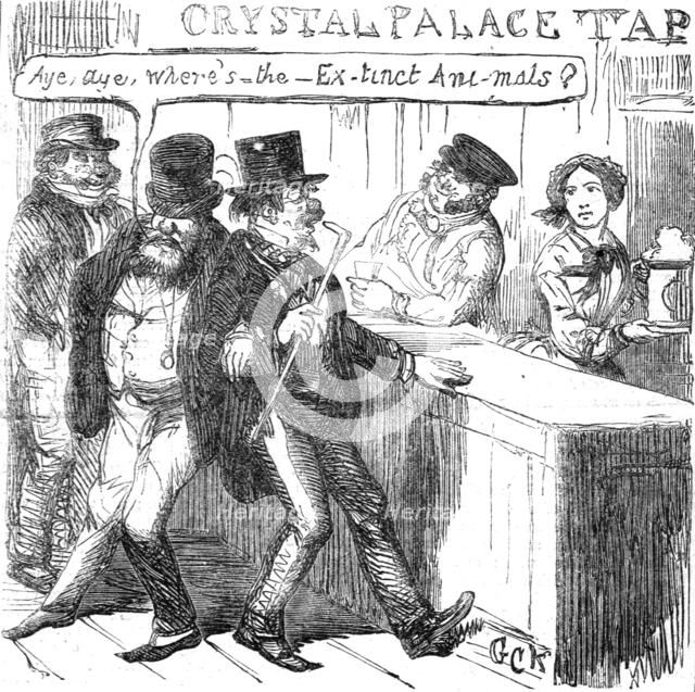 'The Crystal Palace and its Refreshments; Gentlemen Visitors over-refreshed', 1854. Creator: George Cruikshank.