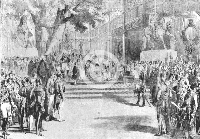 'The Crystal Palace, Hyde Park, 1851: Opened by Queen Victoria, May 1', 1901.    Creator: Unknown.