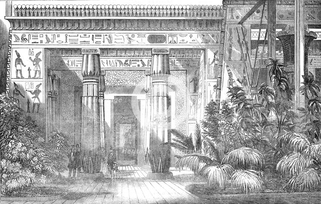 The Crystal Palace - the Egyptian Court - Entrance to the Tomb of Beni Hassan, 1854. Creator: Unknown.
