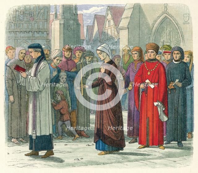 'The Duchess of Gloucester does penance', 1441 (1864). Artist: James William Edmund Doyle.