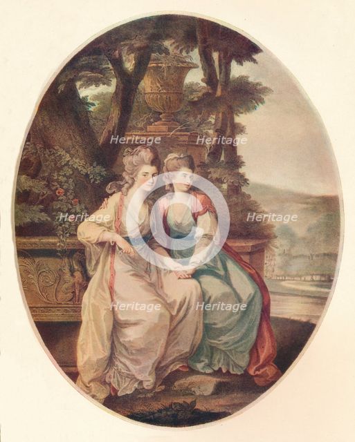 'The Duchess of Devonshire and Lady Duncannon', 1782. Artist: William Dickinson.