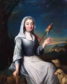 The Duchess of Villais in Costume 18th century. Artist: Anon