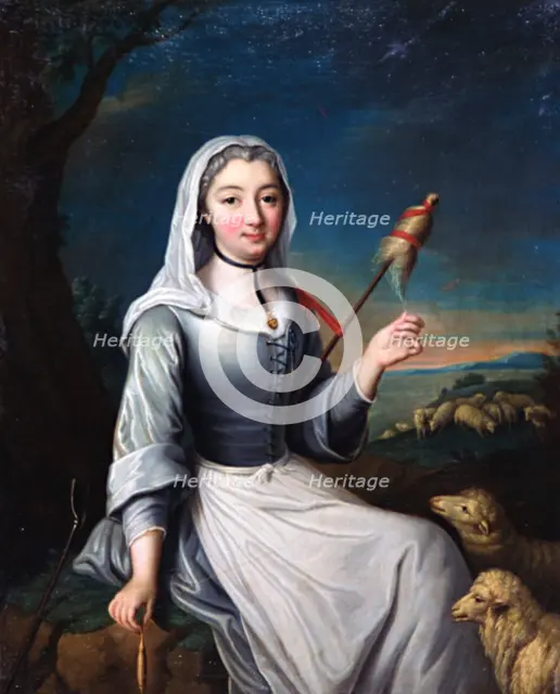 'The Duchess of Villais in Costume', 18th century. Artist: Anon
