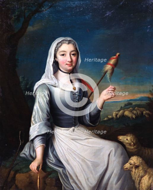 'The Duchess of Villais in Costume', 18th century. Artist: Anon