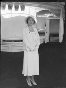 The Duchess of York aboard HMY Victoria and Albert 1933. Creator: Kirk & Sons of Cowes