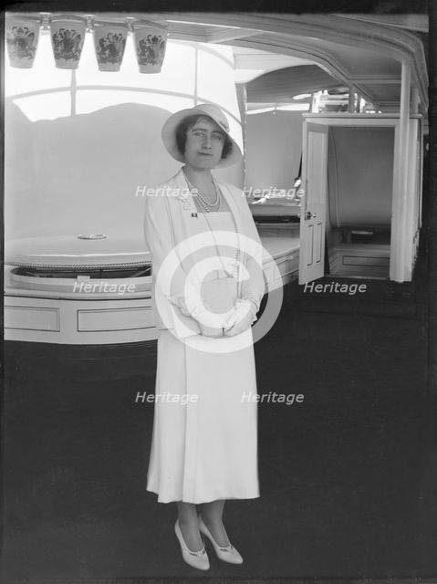 The Duchess of York aboard 'HMY Victoria and Albert', 1933. Creator: Kirk & Sons of Cowes.