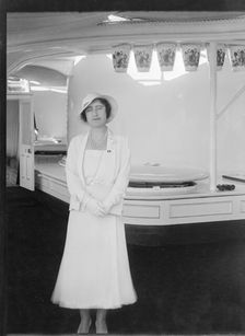 The Duchess of York aboard HMY Victoria and Albert 1933. Creator: Kirk & Sons of Cowes