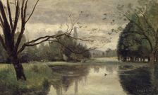The duck Pond, 1855/1860. Creator: Jean-Baptiste-Camille Corot