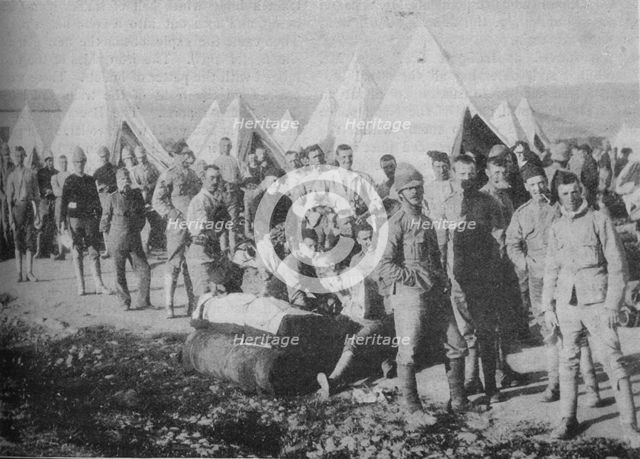 'The Dublin Fusiliers Just Before Embarking in the Armoured Train', 1902. Artist: Unknown.