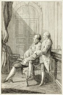 The Duc d’Orléans, and His Son, 1759. Creator: Louis de Carmontelle