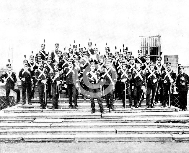 The Duc d'Aosta's Marriage...Duc d'Aosta and his brother officers, 5th Regiment of Artillery, 1895. Creator: Unknown.