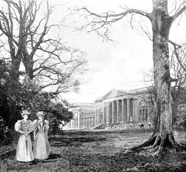 The Duc d'Aosta's Marriage with Princess Hélène of Orleans: Stowe House: a walk in the grounds, 1895 Creator: Russell & Sons.