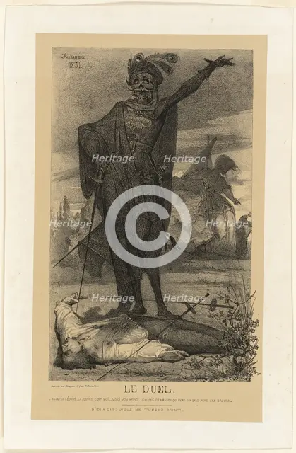 The Duel, 1851. Creator: Charles Rambert.