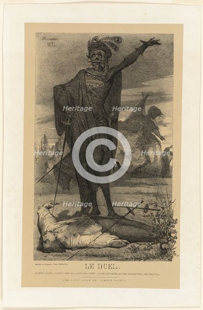 The Duel, 1851. Creator: Charles Rambert.