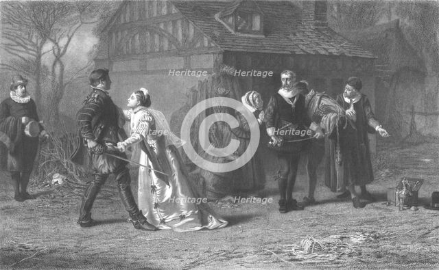 'The Duel Interrupted', c1886.  Artist: Herbert K Bourne.