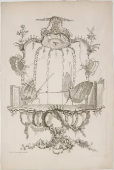 The Duel (Le Duel), from Essai de Papilloneries Humaines par Saint Aubin, ca. 1756-60. Creator: Charles-Germain de Saint-Aubin