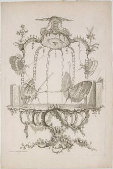 The Duel (Le Duel), from Essai de Papilloneries Humaines par Saint Aubin, ca. 1756-60. Creator: Charles-Germain de Saint-Aubin