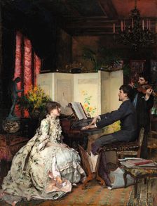 The Duet, 1883. Creator: Dagnan-Bouveret, Pascal Adolphe Jean (1852-1929)