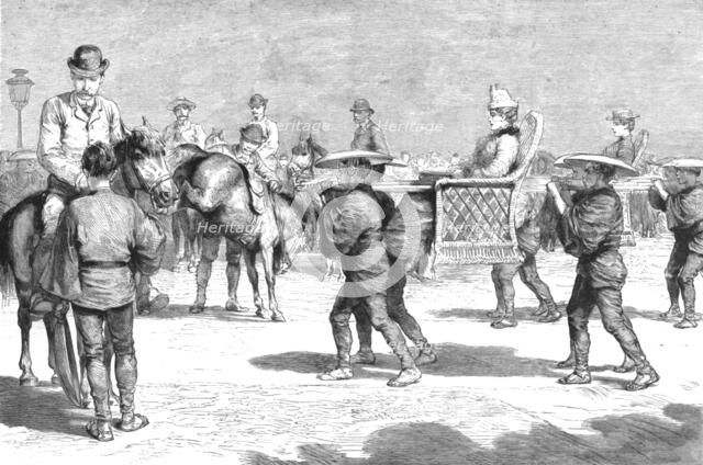 ''The Duke and Duchess of Connaught in Japan- Starting for the Chiuzenjii Lake', 1890. Creator: Unknown.