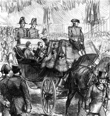 The Duke and Duchess of Edinburgh opening the Chelsea Thames Embankment, 1874. Creator: Unknown