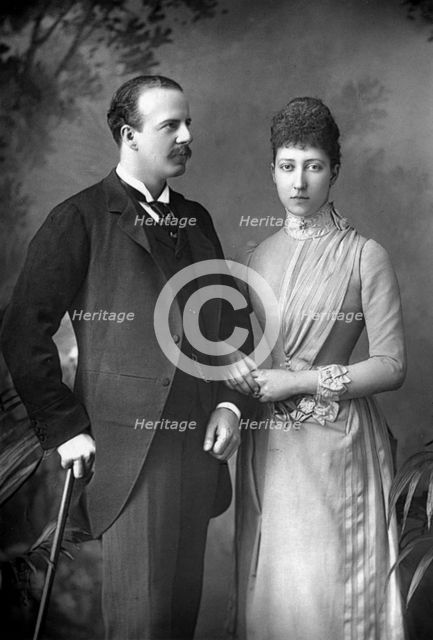 The Duke and Duchess of Fife, 1890. Artist: W&D Downey